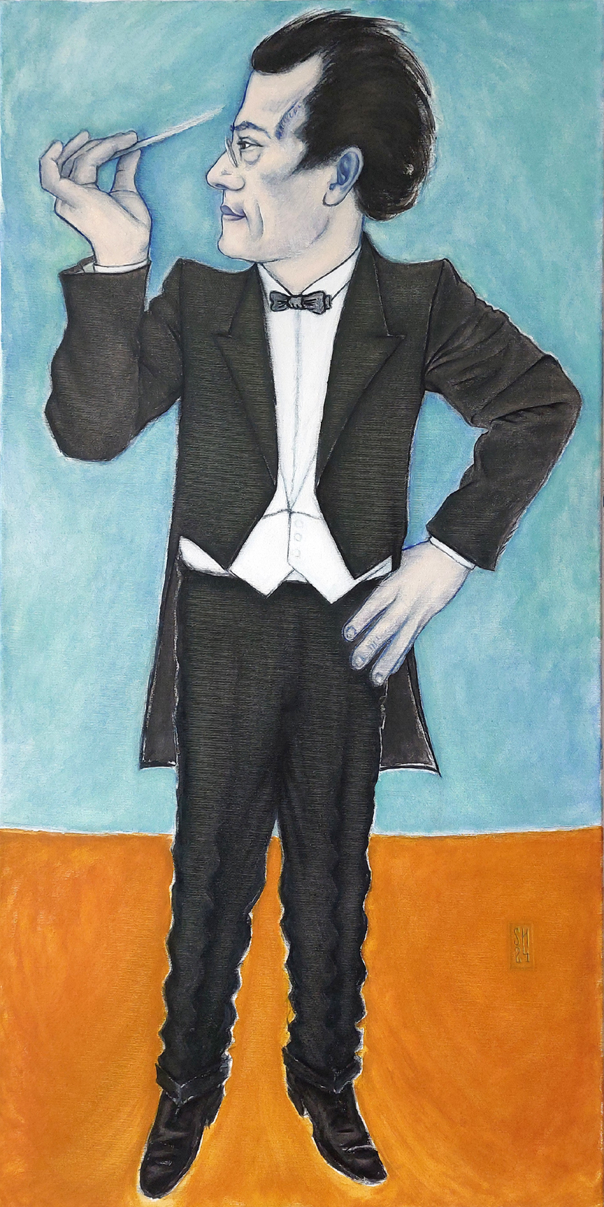 Der Komponist Gustav Mahler (Triptychon - Mittelteil)